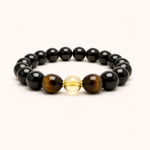 ROMALI Wealth & Power Bracelet | Onyx, Tiger’s Eye & Citrine