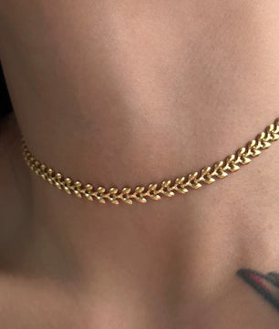 ROMALI 18K Gold-Plated Greek Goddess Chain Necklace - ROMALI