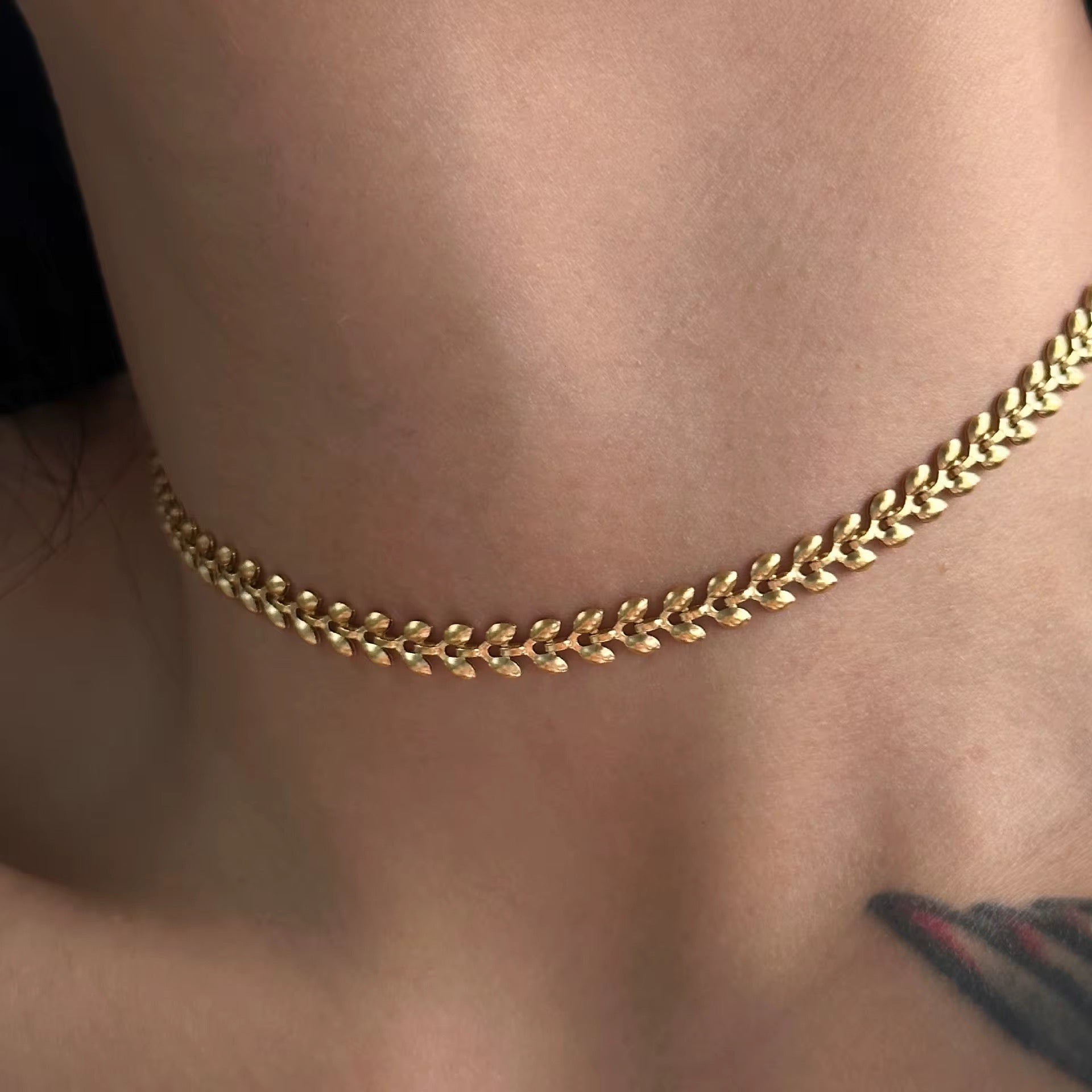 ROMALI 18K Gold-Plated Greek Goddess Chain Necklace - ROMALI