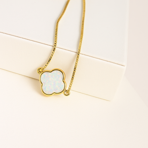 ROMALI 18K Gold-Plated Shimmer Clover Adjustable Bracelet - ROMALI