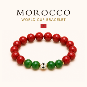 ROMALI Morocco World Cup Bracelet | Red Jasper & Green Jade