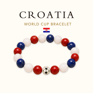 ROMALI Croatia World Cup Bracelet | Lapis Lazuli, Red Jasper & White Jade