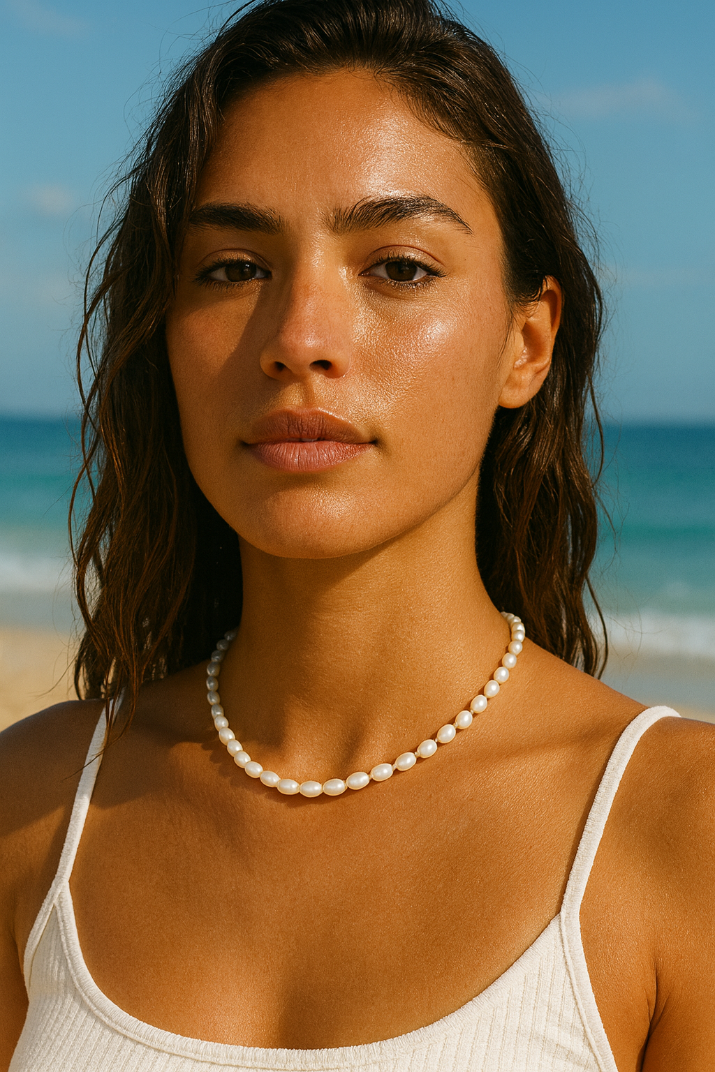 ROMALI 18K Gold-Plated Egg Shape Freshwater Pearl Necklace - ROMALI