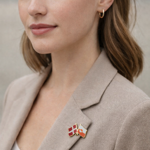 ROMALI Denmark & Greenland Friendship Flag Pin | Gold-Plated