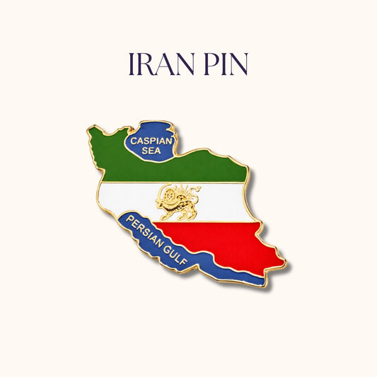ROMALI Iran Map Enamel Pin | Gold-Plated