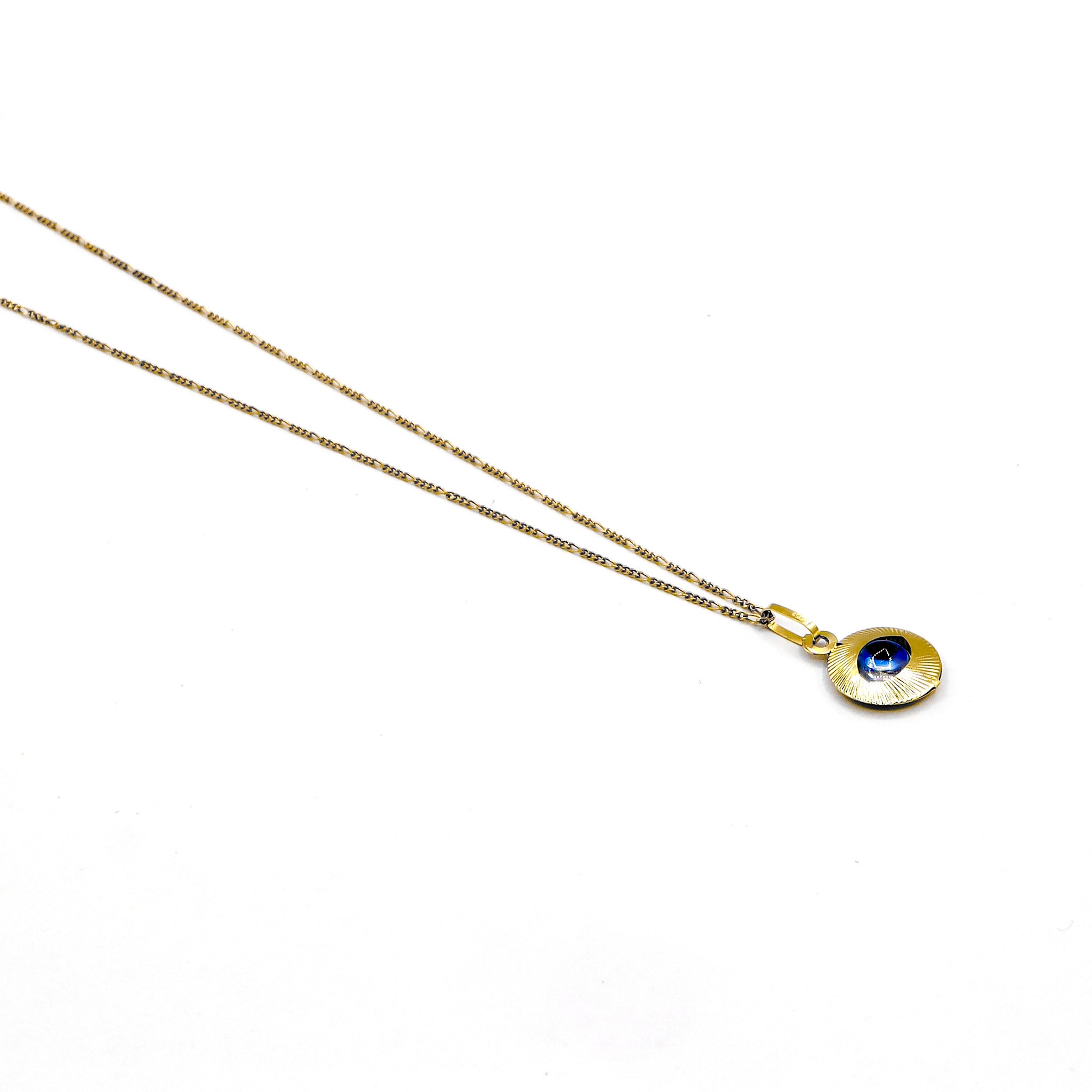 Romali 18K Solid Gold Evil Eye Pendant Necklace - Premium Protective Jewelry for Good Luck