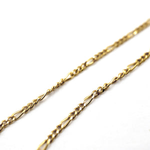 18K Solid Gold Figaro Chain Necklace