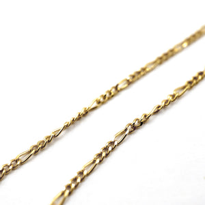 18k Solid Gold Figaro Chain Necklace