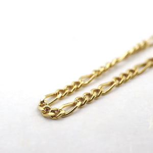 18k Solid Gold Figaro Chain Necklace