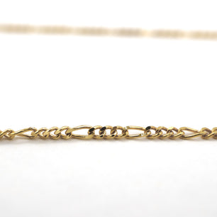 18k Solid Gold Figaro Chain Necklace