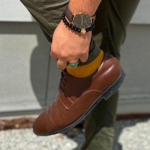 ROMALI Natural Black Obsidian & Citrine Beaded Bracelet – Money, Luck & Protection