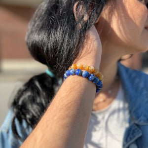 ROMALI Natural Citrine Beaded Bracelet - Stone on Luck & Money 10mm - ROMALI