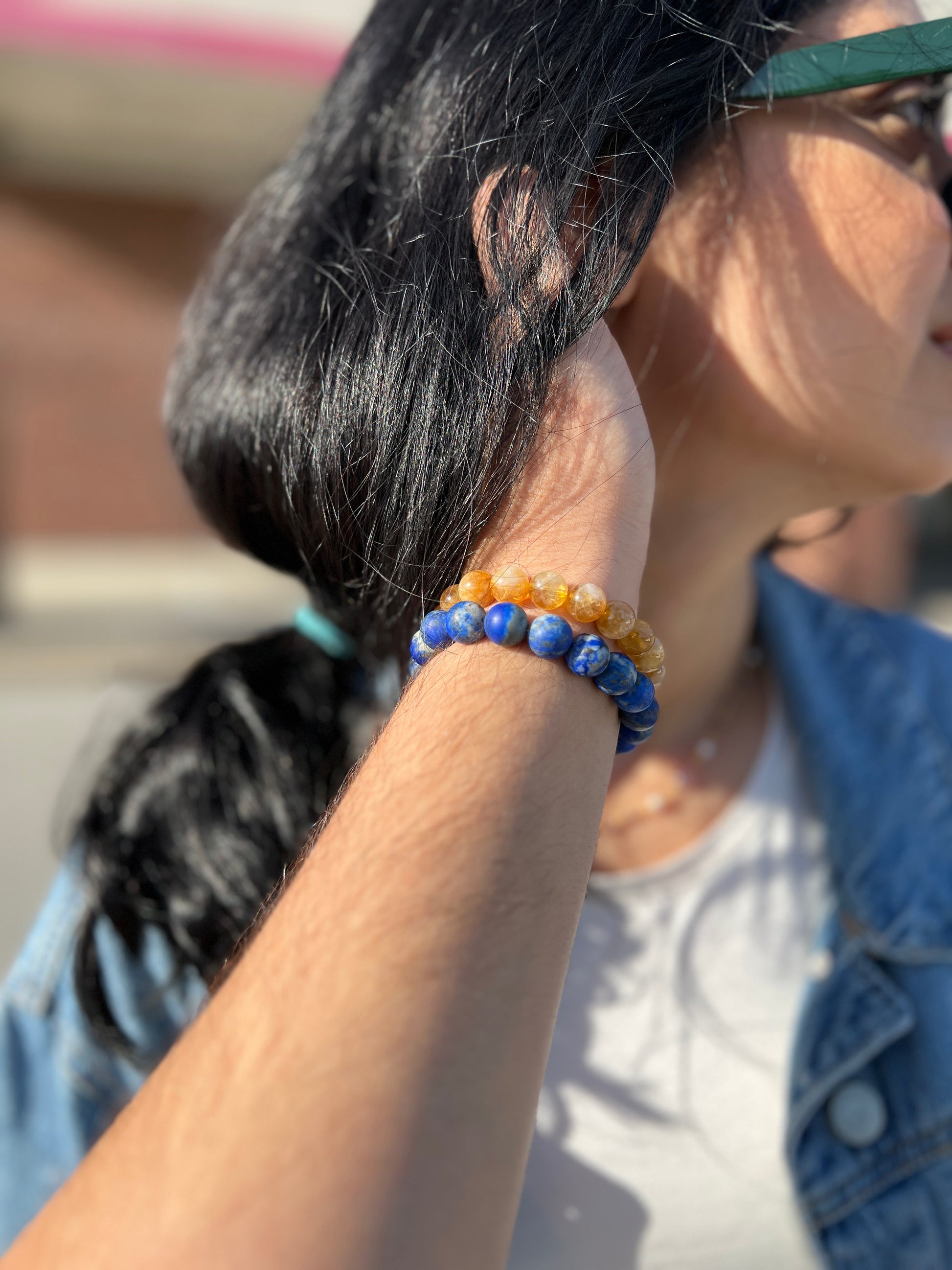 ROMALI Natural Citrine Beaded Bracelet - Stone on Luck & Money 10mm - ROMALI