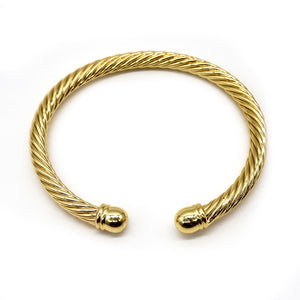 ROMALI 18K Gold-Plated Twisted Rope Cuff Bracelet - ROMALI