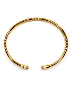 ROMALI 18K Gold-Plated Ribbed Cuff Bracelet - ROMALI