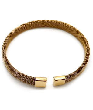 ROMALI 18K Gold-Plated Mesh Cuff Bracelet - ROMALI