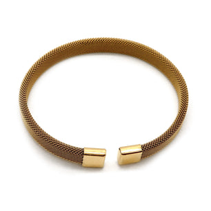 ROMALI 18K Gold-Plated Mesh Cuff Bracelet