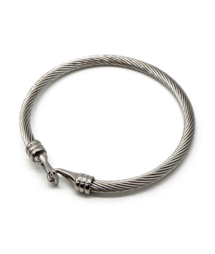 ROMALI Stainless Steel Twisted Cable Bracelet with Hook Clasp - ROMALI