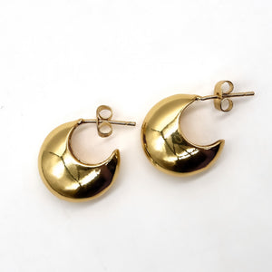 ROMALI 18K Gold-Plated Crescent Hoop Earrings