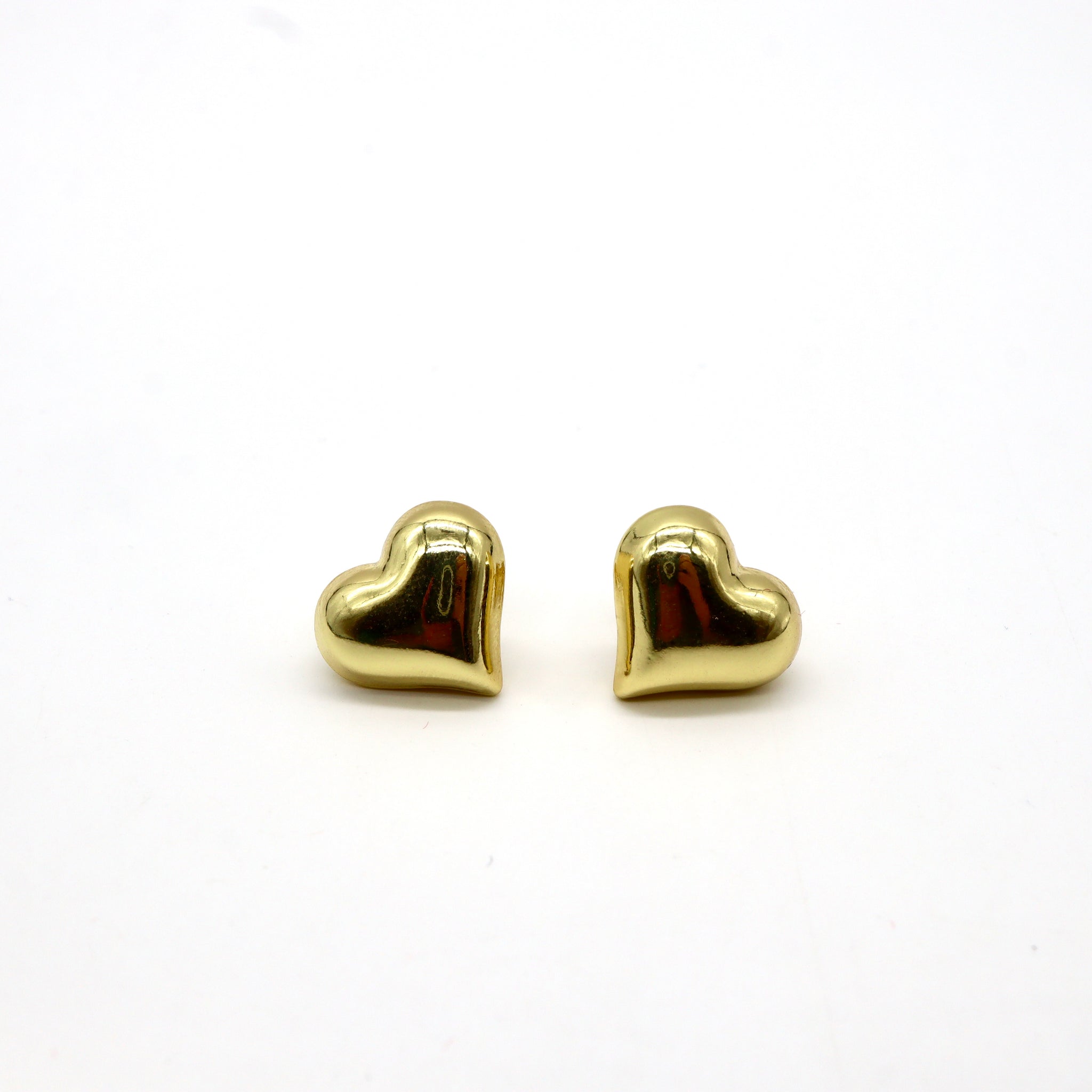 ROMALI 18K Gold-Plated Heart Stud Earrings