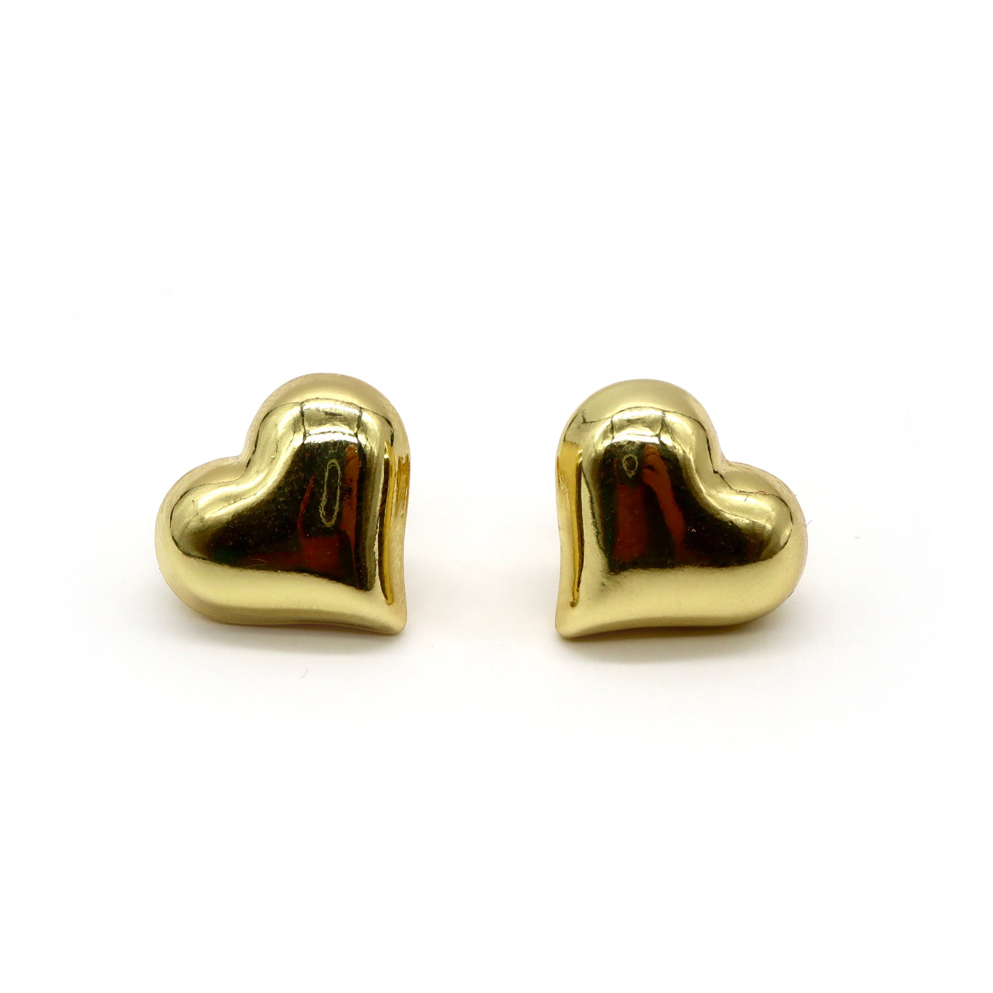 ROMALI 18K Gold-Plated Heart Stud Earrings