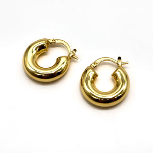 ROMALI 18K Gold-Plated Rounded Hoop Earrings