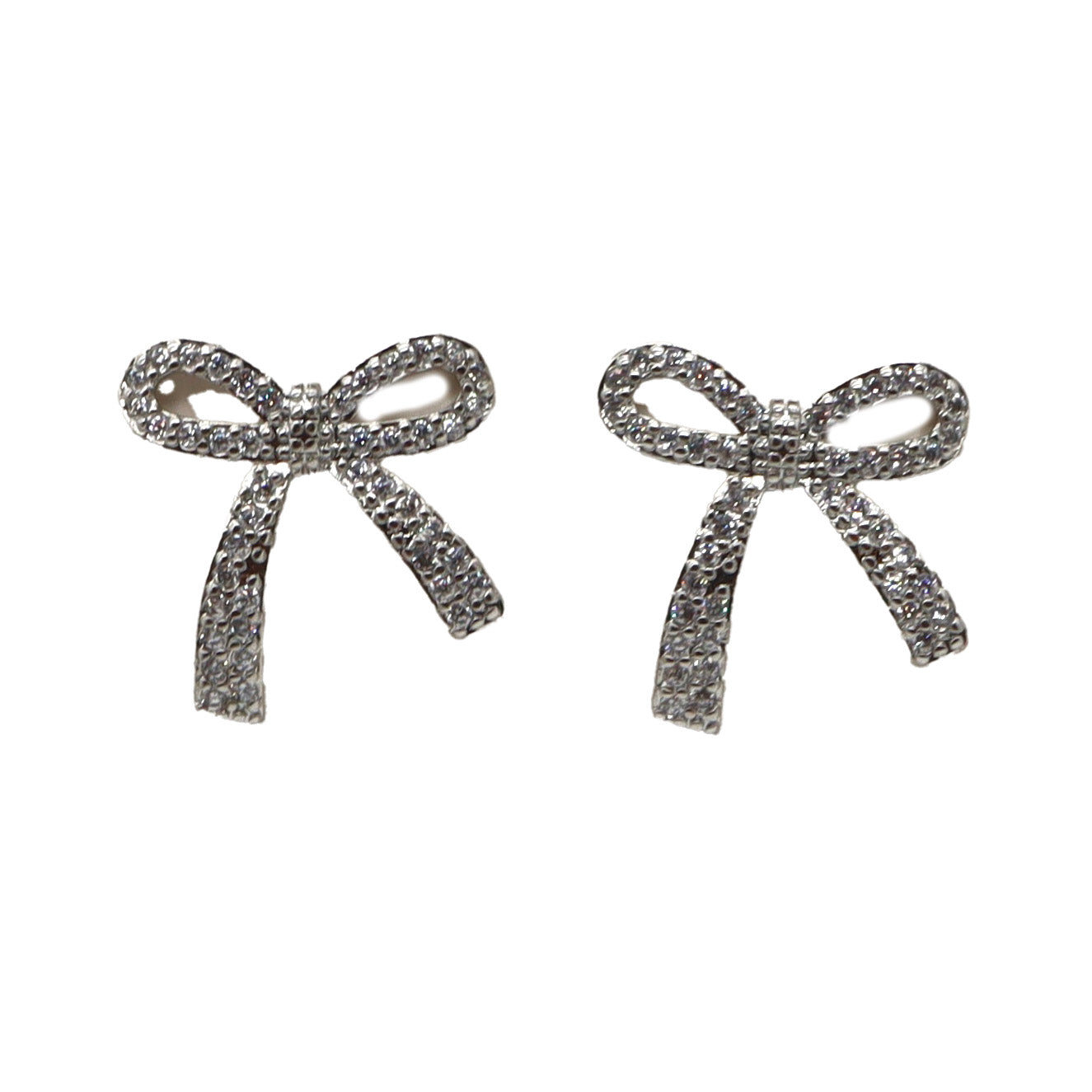 ROMALI Stainless Steel Stud Earrings with Crystal Accents