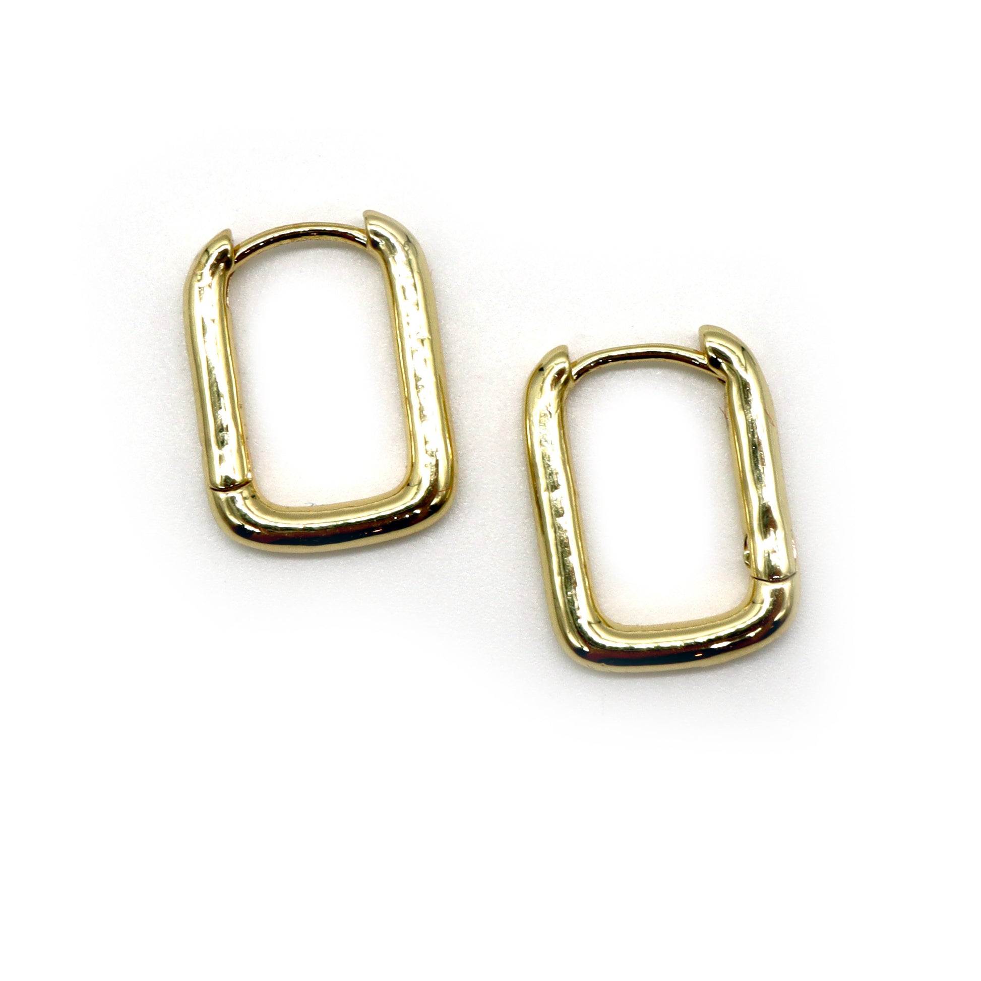 ROMALI 18k Gold-Plated Rectangular Hoop Earrings