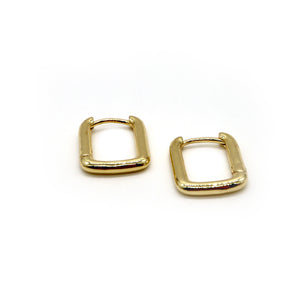 ROMALI 18k Gold-Plated Rectangular Hoop Earrings