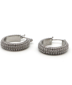 ROMALI Stainless Steel Beaded Hoop Earrings - ROMALI