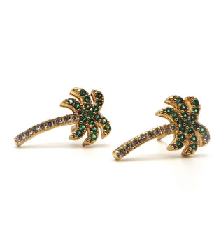 ROMALI 18k Gold-Plated Palm Tree Earrings - ROMALI