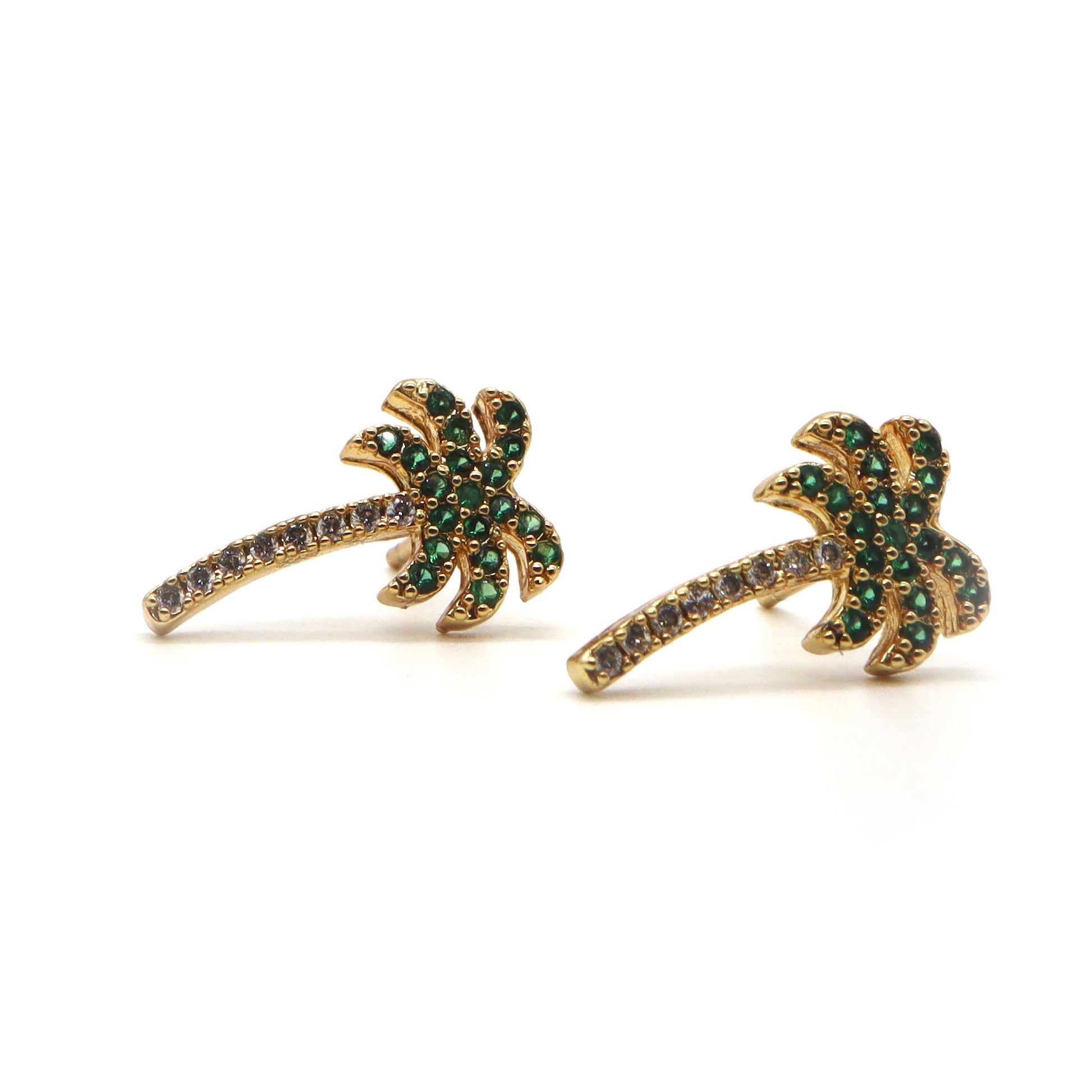 ROMALI 18k Gold-Plated Palm Tree Earrings - ROMALI