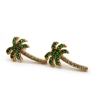 ROMALI 18k Gold-Plated Palm Tree Earrings - ROMALI