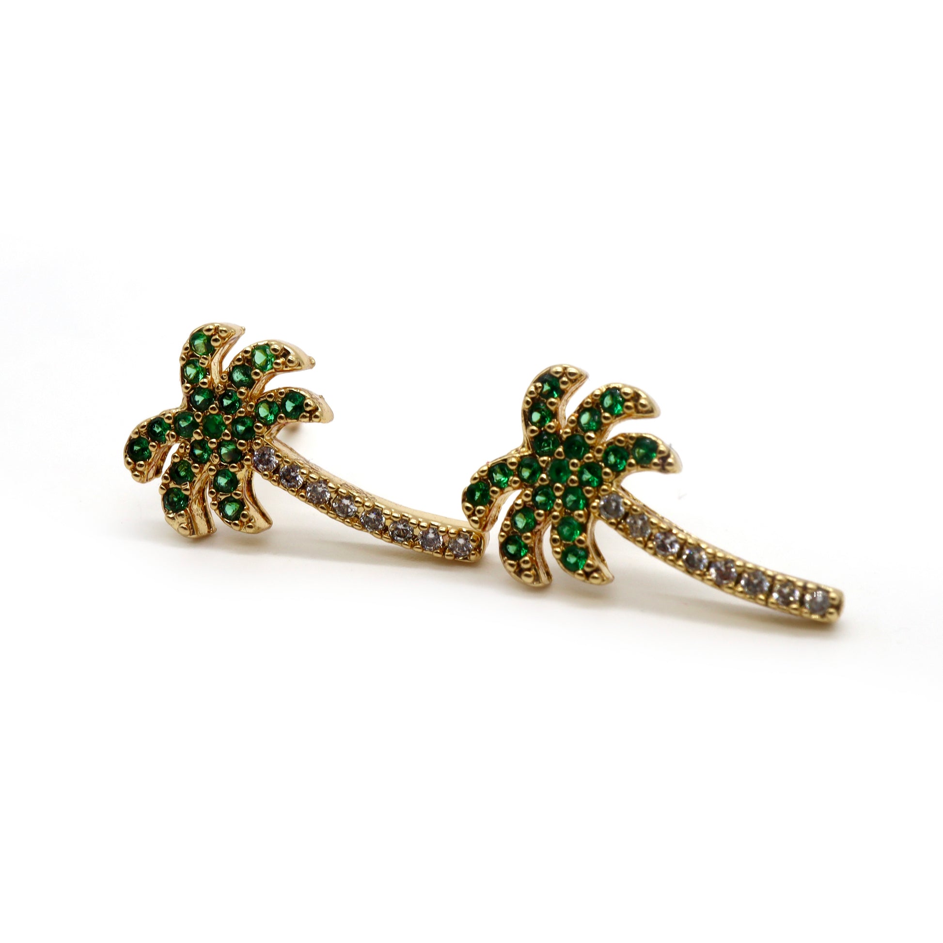 ROMALI 18k Gold-Plated Palm Tree Earrings - ROMALI