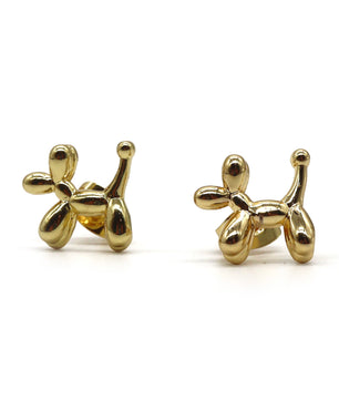 ROMALI 18K Gold-Plated Balloon Dog Stud Earrings - ROMALI