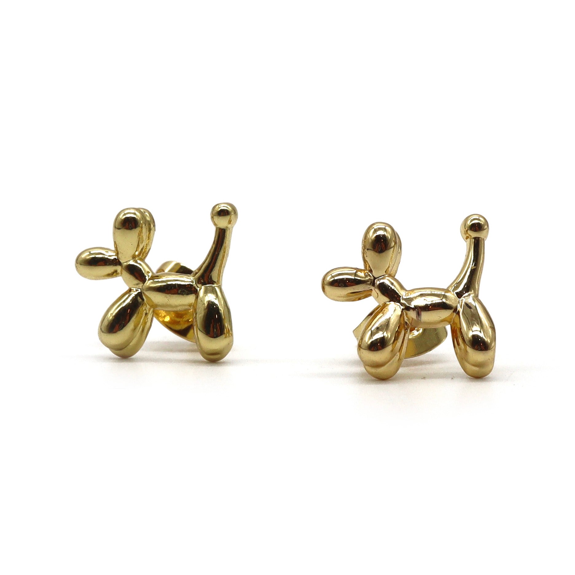 ROMALI 18K Gold-Plated Balloon Dog Stud Earrings - ROMALI