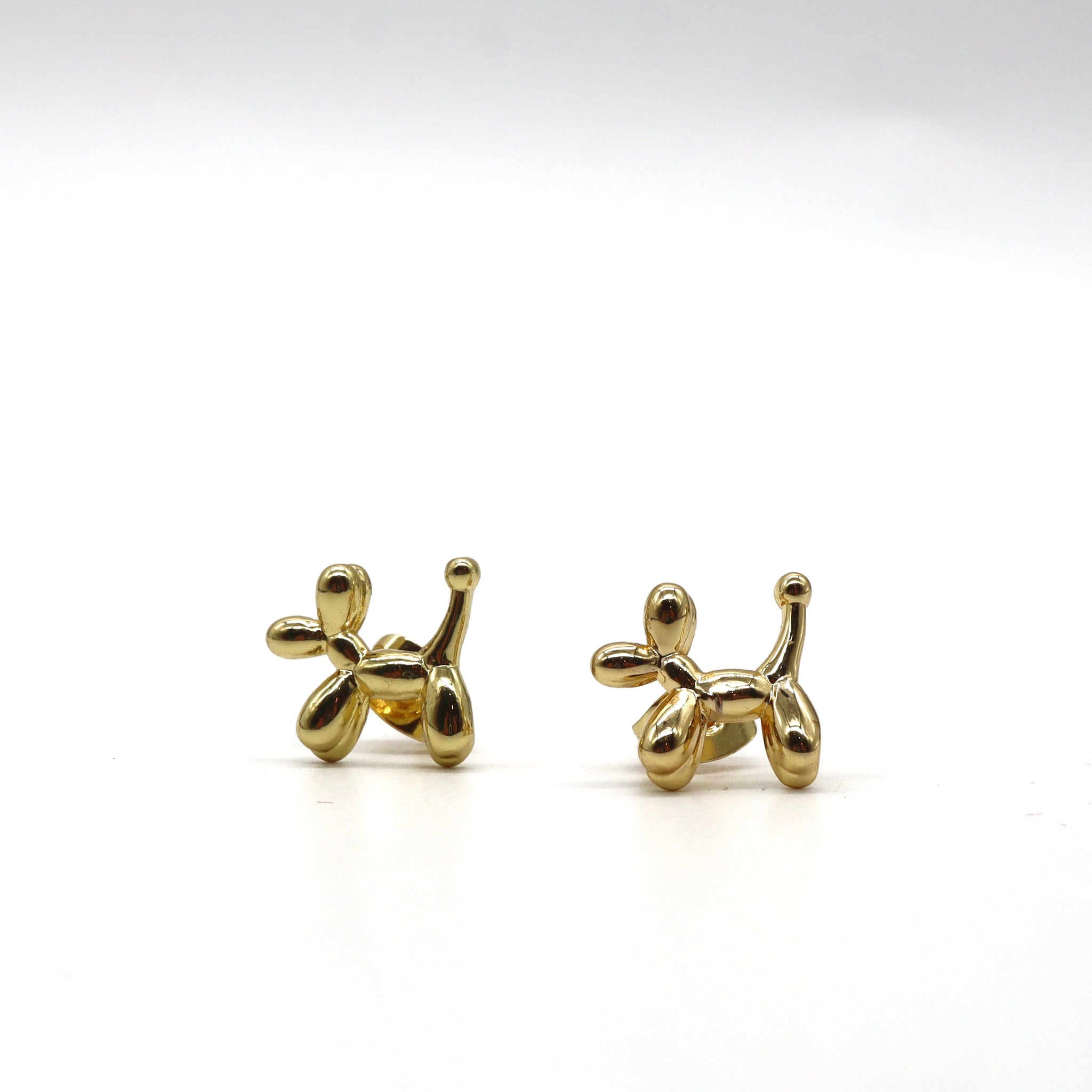 ROMALI 18K Gold-Plated Balloon Dog Stud Earrings