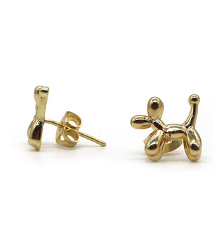 ROMALI 18K Gold-Plated Balloon Dog Stud Earrings - ROMALI