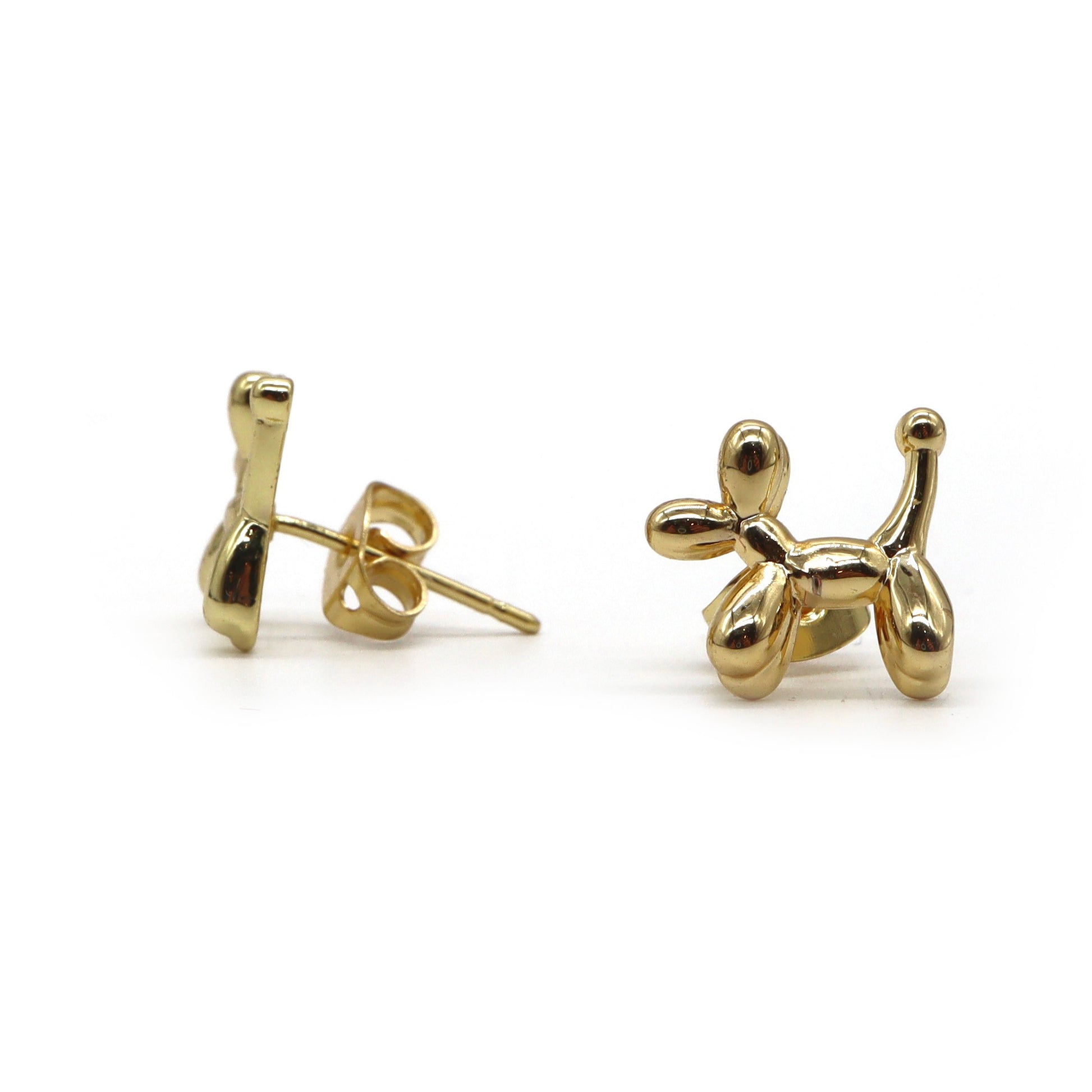 ROMALI 18K Gold-Plated Balloon Dog Stud Earrings - ROMALI
