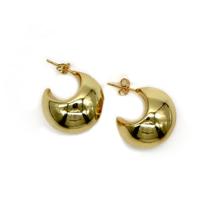 ROMALI 18K Gold-Plated Crescent Hoop Earrings