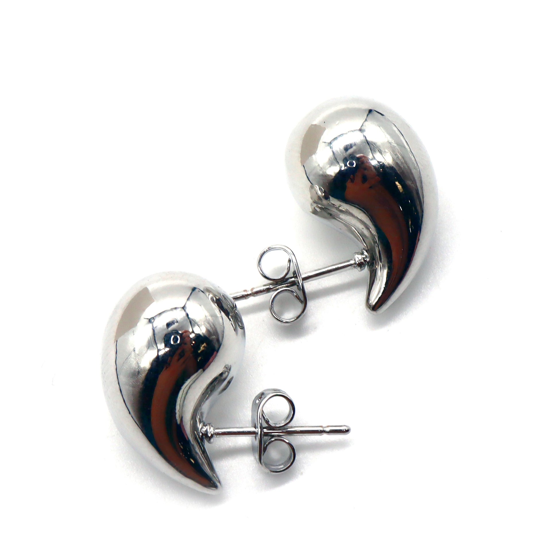 ROMALI Stainless Steel Small Teardrop Stud Earrings