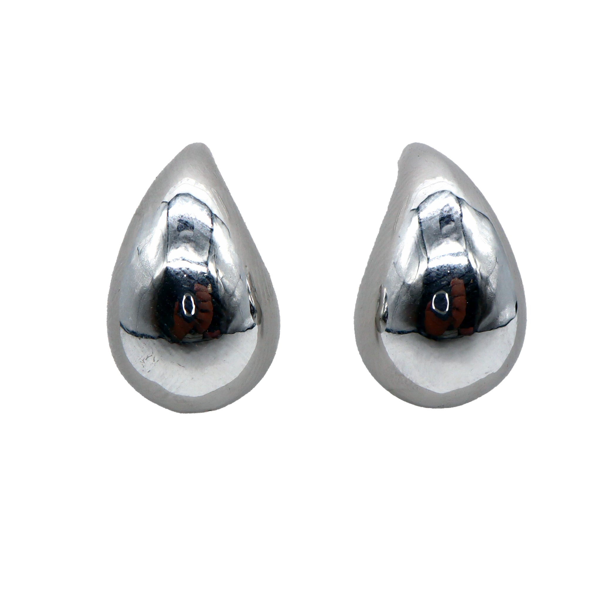 ROMALI Stainless Steel Polished Teardrop Stud Earrings