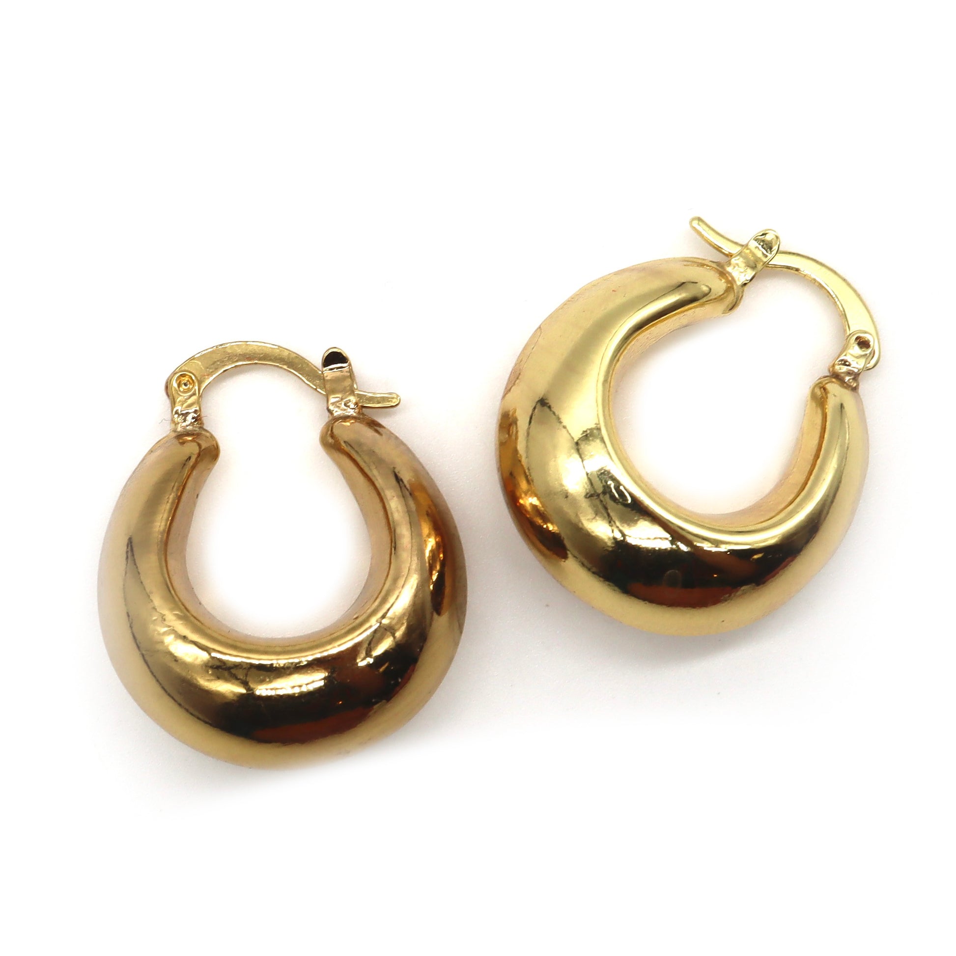 ROMALI 18K Gold-Plated Chunky Hoop Earrings