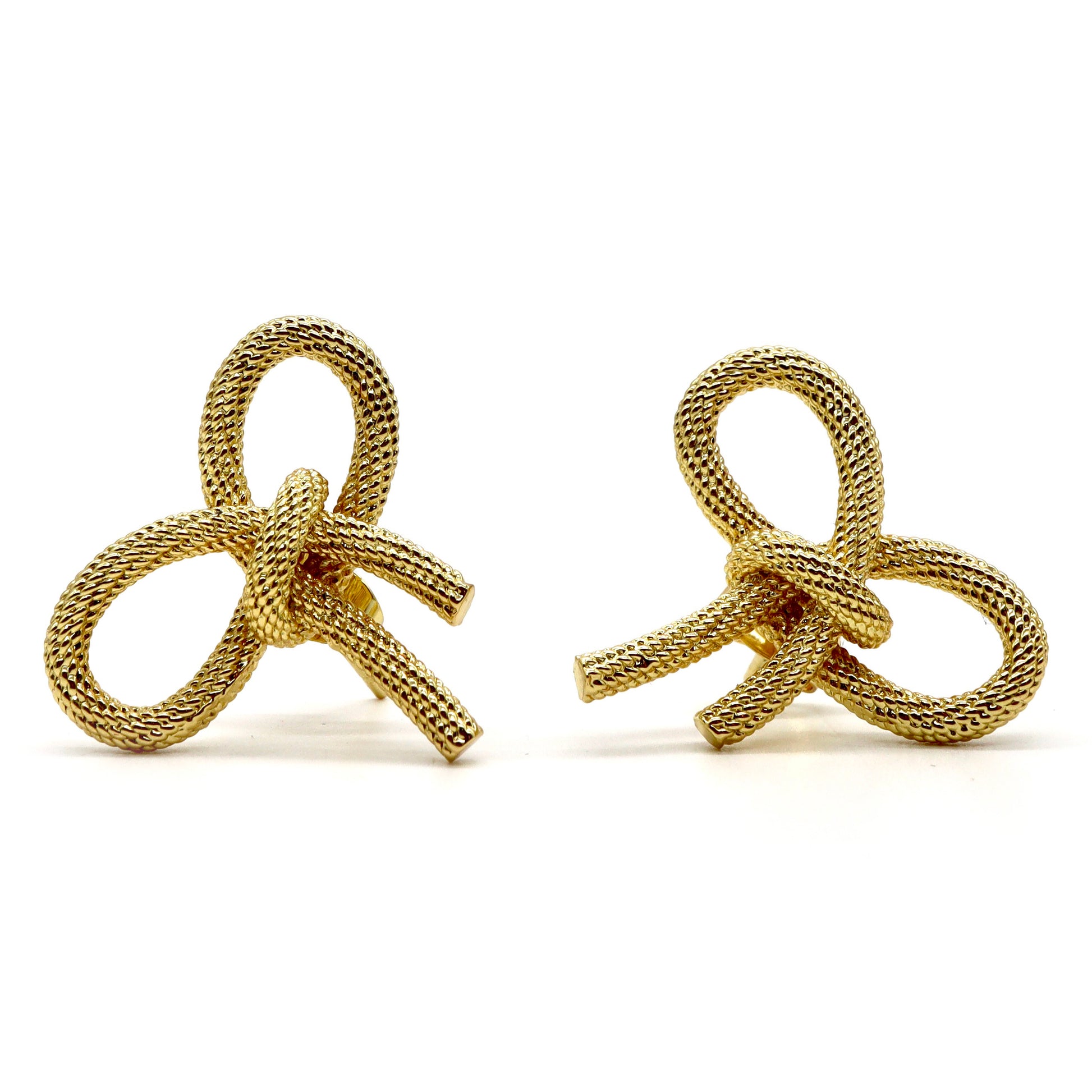 ROMALI 18K Gold-Plated Bow Knot Stud Earrings