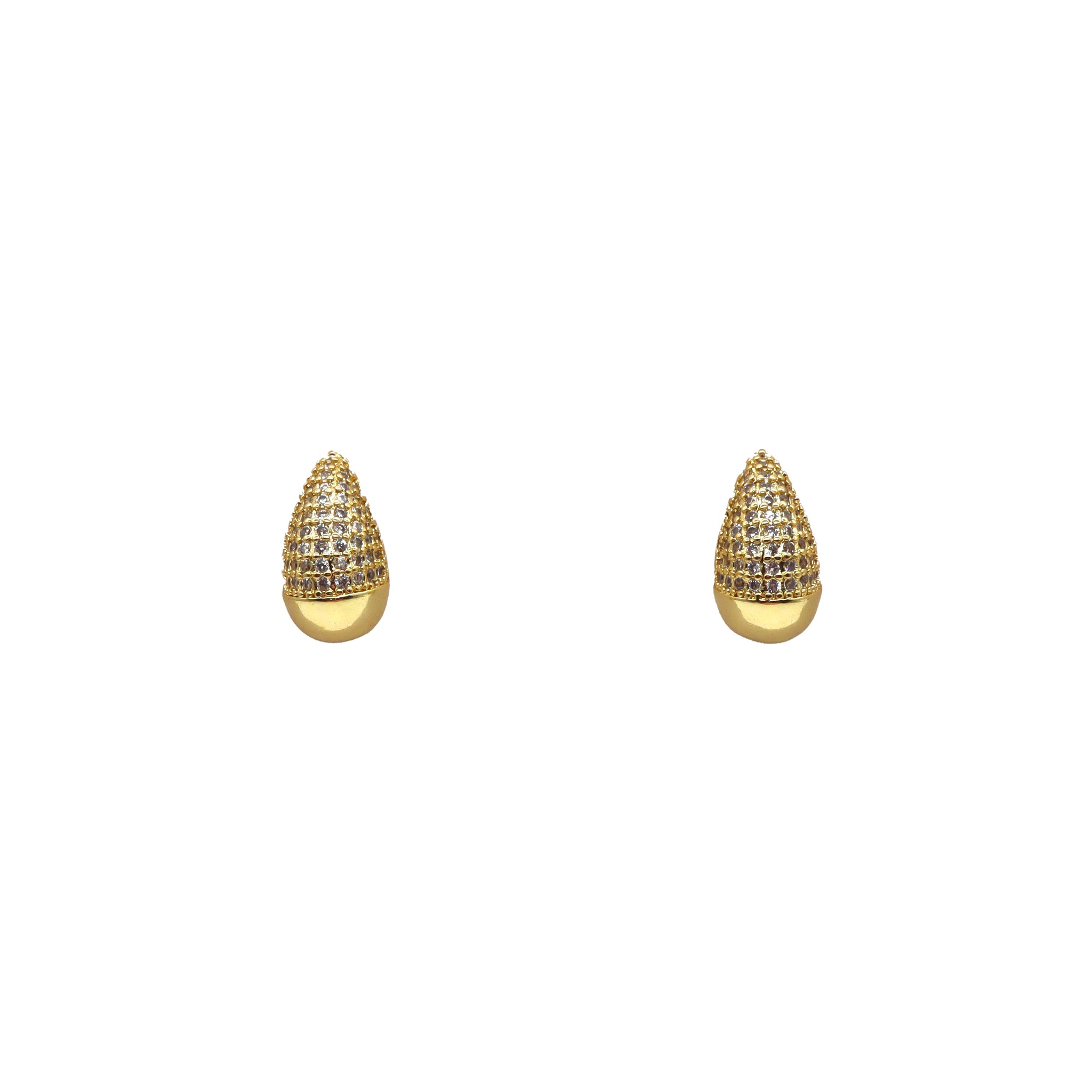 ROMALI 18K Gold-Plated Teardrop Stud Earrings