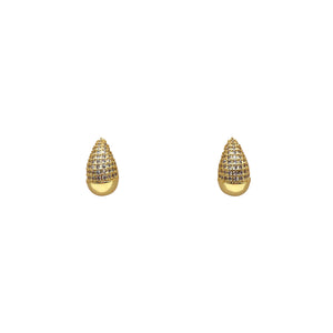 ROMALI 18K Gold-Plated Teardrop Stud Earrings