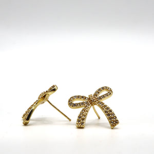 ROMALI 18K Gold-Plated Bow Stud Earrings