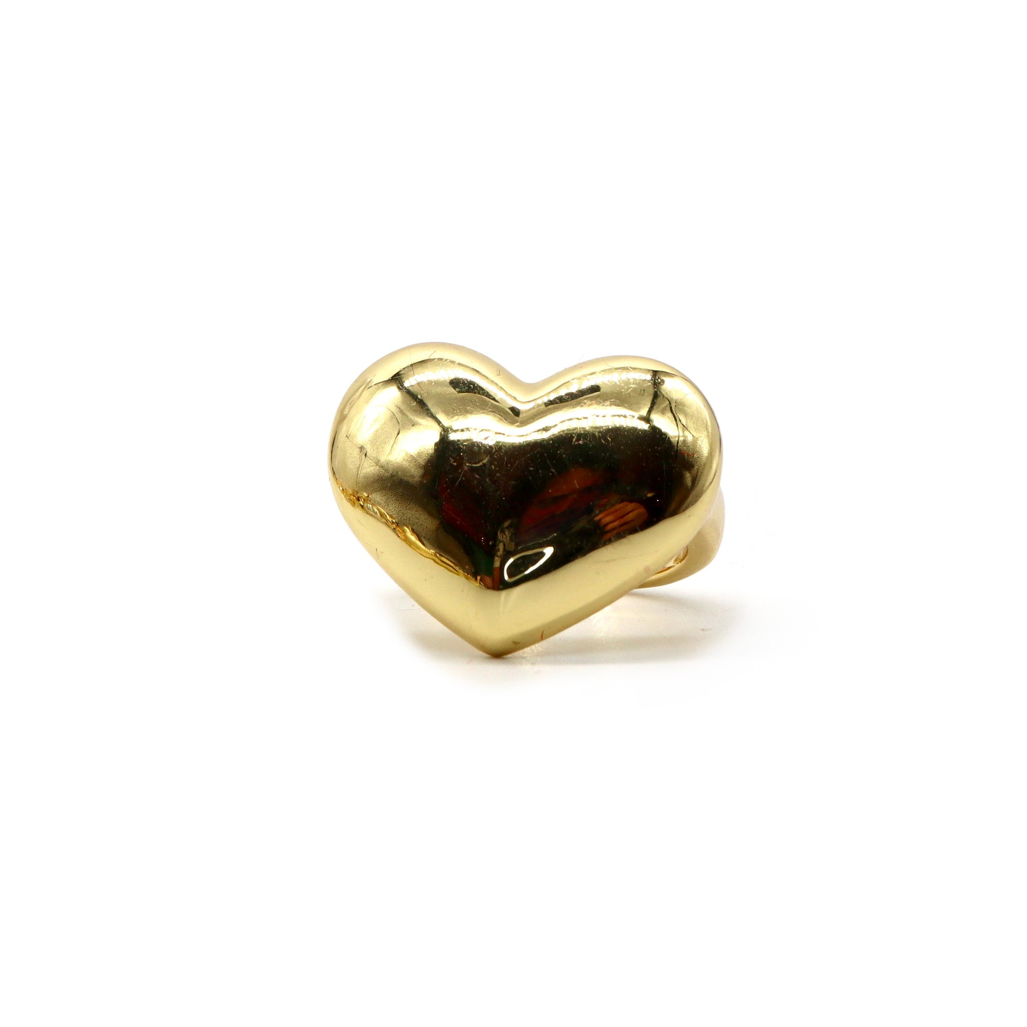 ROMALI 18K Gold-Plated Adjustable Heart Ring