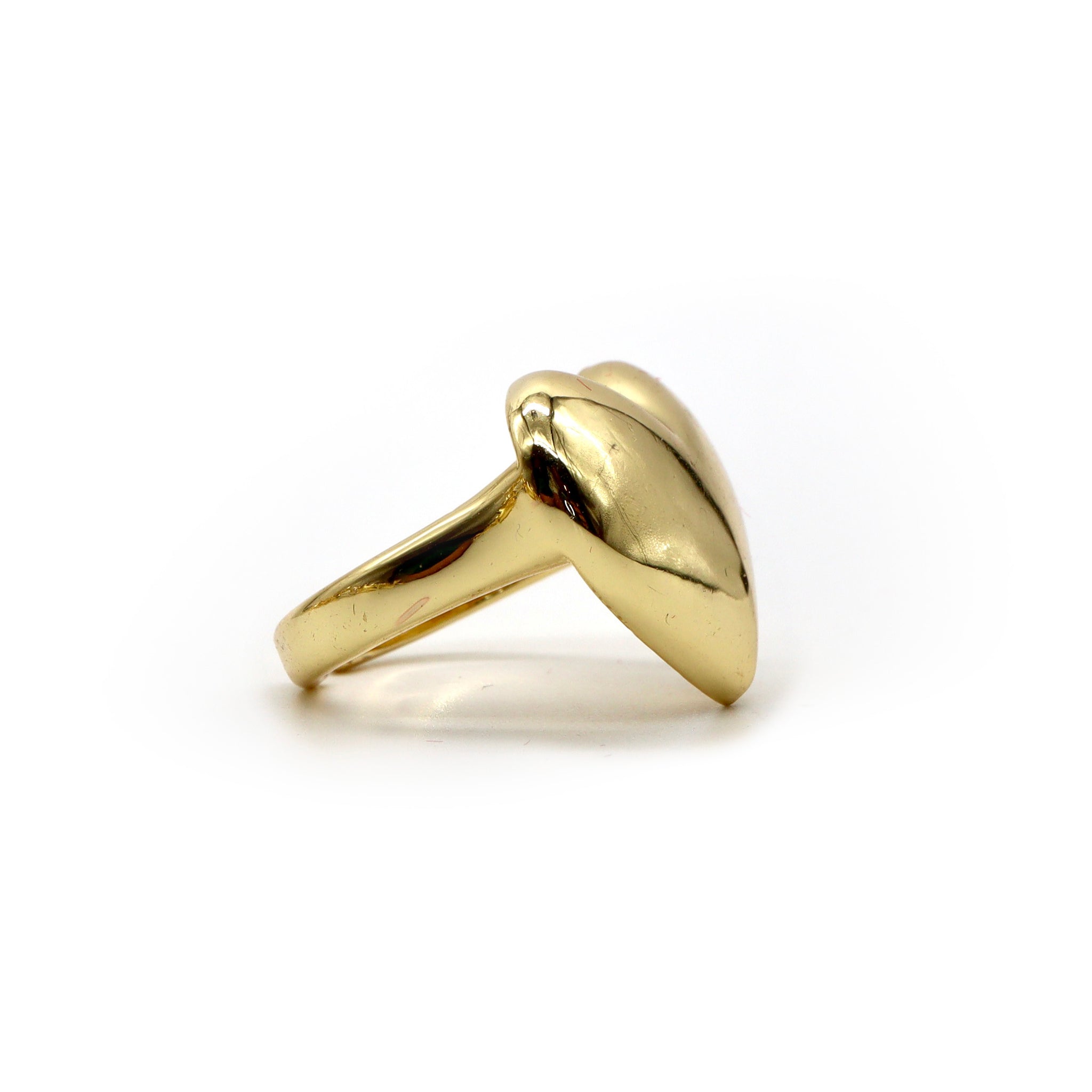 ROMALI 18K Gold-Plated Adjustable Heart Ring