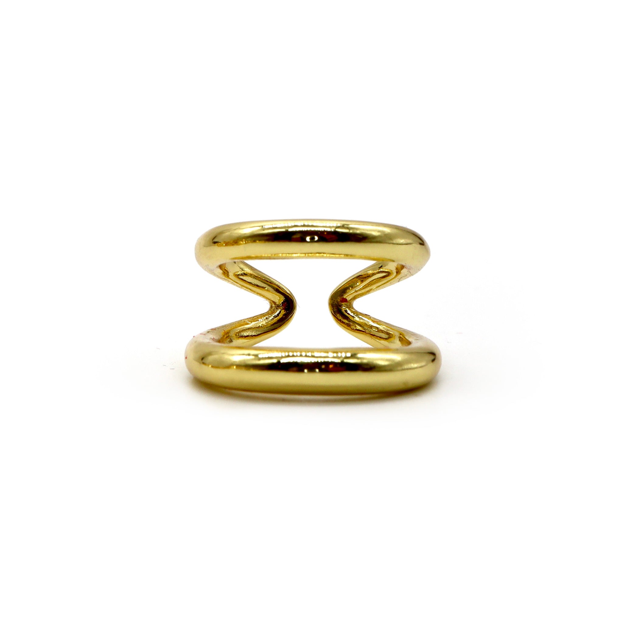 ROMALI 18K Gold-Plated Adjustable Double Band Ring